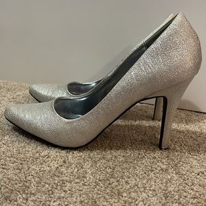 Silver Sparkly Heels from David’s Bridal, Size 9